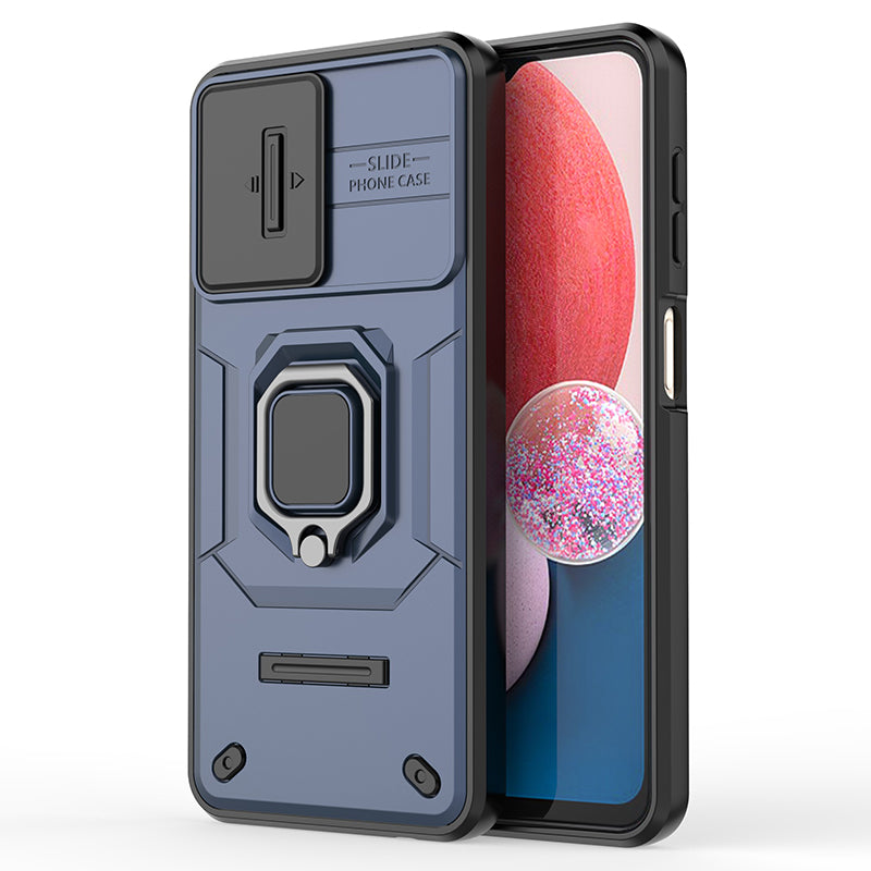 For Samsung Galaxy A13 4G / 5G Case PC+TPU Kickstand Phone Cover with Slide Camera Lid