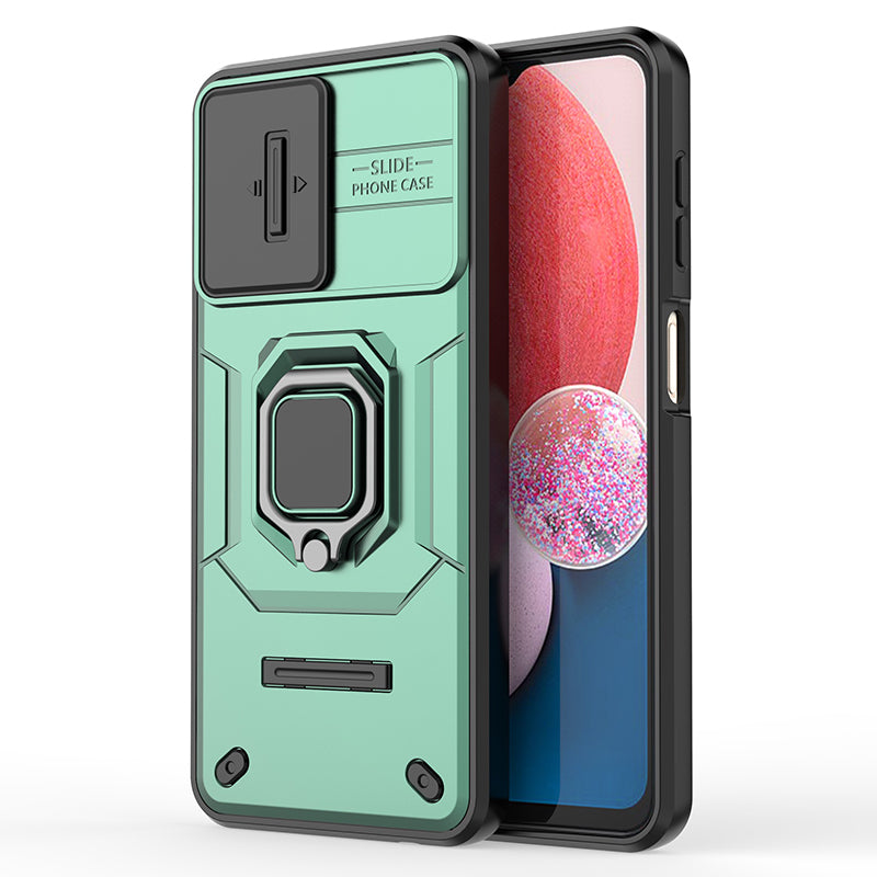 For Samsung Galaxy A13 4G / 5G Case PC+TPU Kickstand Phone Cover with Slide Camera Lid