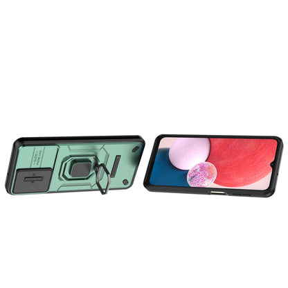 For Samsung Galaxy A13 4G / 5G Case PC+TPU Kickstand Phone Cover with Slide Camera Lid