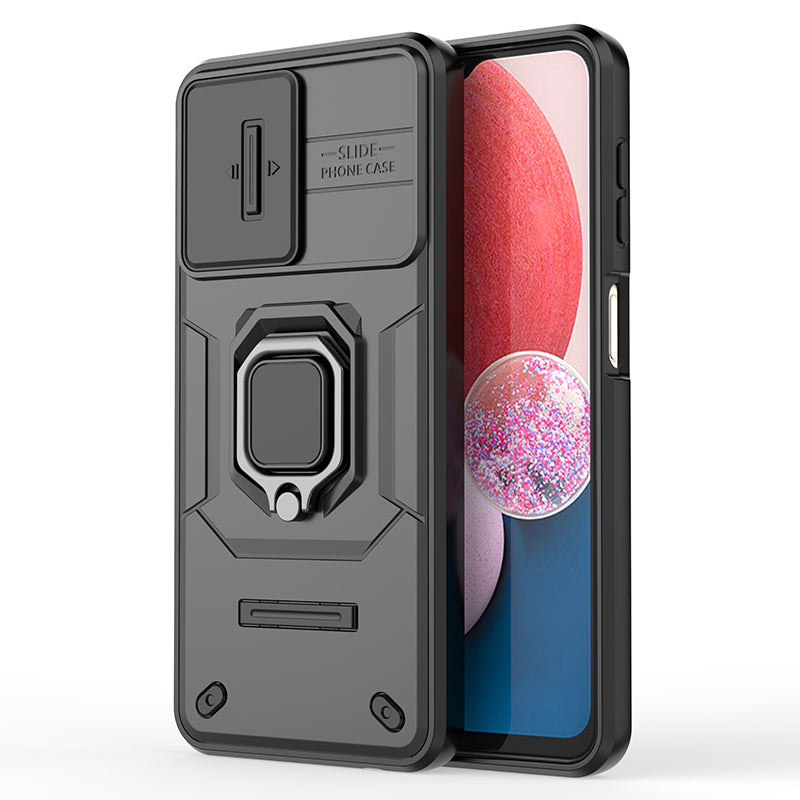 For Samsung Galaxy A13 4G / 5G Case PC+TPU Kickstand Phone Cover with Slide Camera Lid