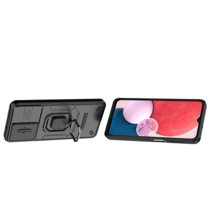 For Samsung Galaxy A13 4G / 5G Case PC+TPU Kickstand Phone Cover with Slide Camera Lid