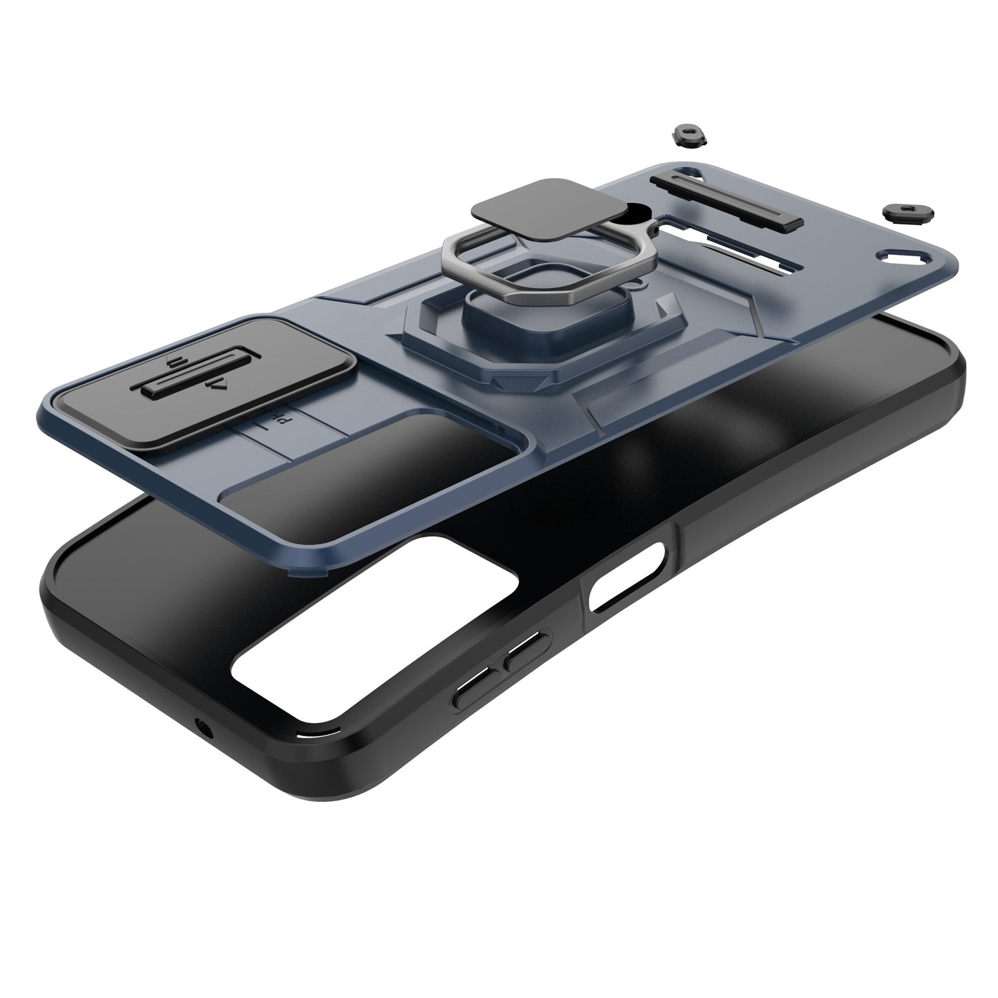 For Samsung Galaxy A13 4G / 5G Case PC+TPU Kickstand Phone Cover with Slide Camera Lid