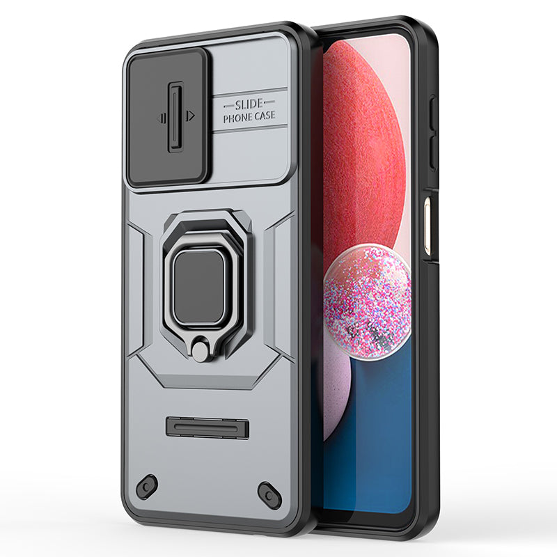 For Samsung Galaxy A13 4G / 5G Case PC+TPU Kickstand Phone Cover with Slide Camera Lid