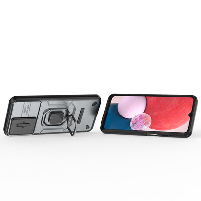 For Samsung Galaxy A13 4G / 5G Case PC+TPU Kickstand Phone Cover with Slide Camera Lid