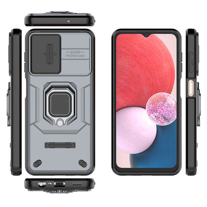 For Samsung Galaxy A13 4G / 5G Case PC+TPU Kickstand Phone Cover with Slide Camera Lid