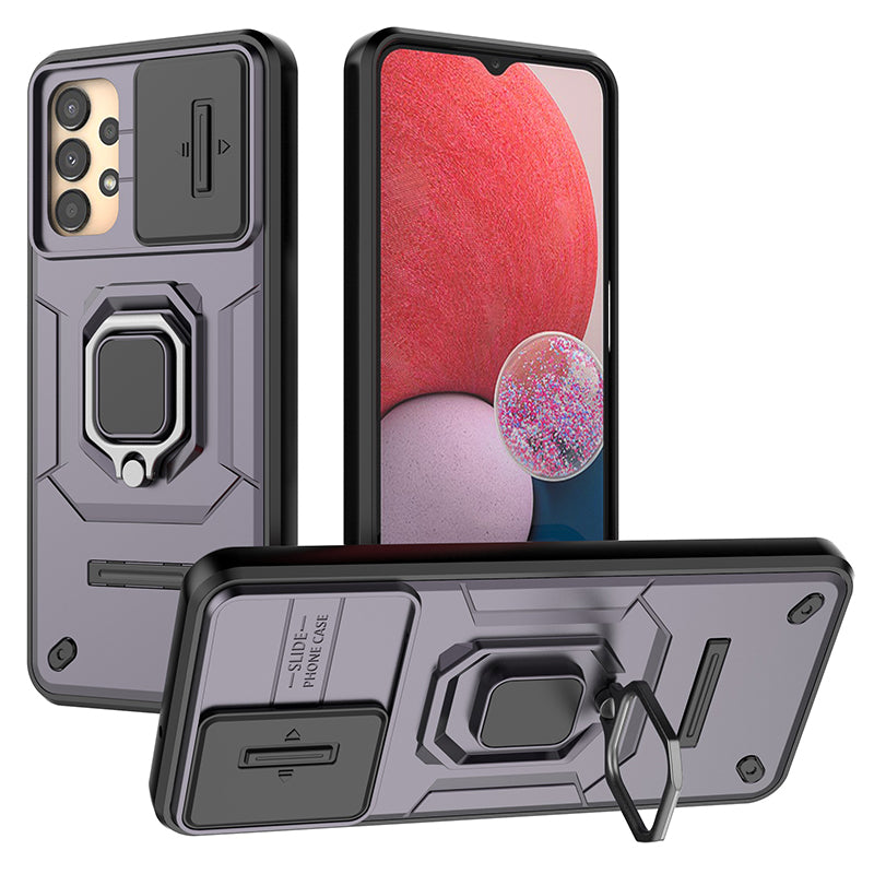 For Samsung Galaxy A13 4G / 5G Case PC+TPU Kickstand Phone Cover with Slide Camera Lid
