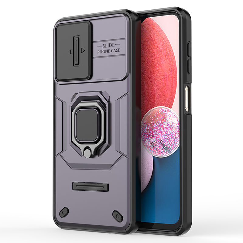For Samsung Galaxy A13 4G / 5G Case PC+TPU Kickstand Phone Cover with Slide Camera Lid