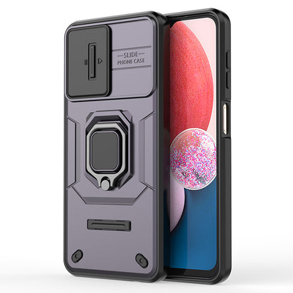 For Samsung Galaxy A13 4G / 5G Case PC+TPU Kickstand Phone Cover with Slide Camera Lid