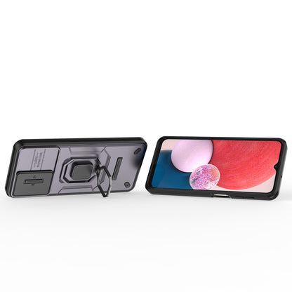 For Samsung Galaxy A13 4G / 5G Case PC+TPU Kickstand Phone Cover with Slide Camera Lid
