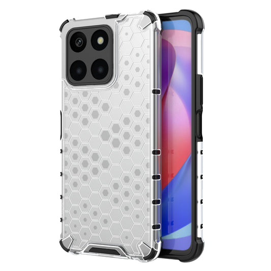 For Honor X6a 4G Case Honeycomb Texture TPU+PC Mobile Phone Cover