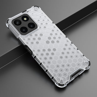 For Honor X6a 4G Case Honeycomb Texture TPU+PC Mobile Phone Cover