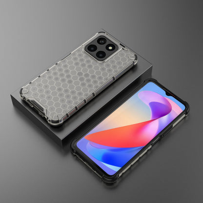 For Honor X6a 4G Case Honeycomb Texture TPU+PC Mobile Phone Cover