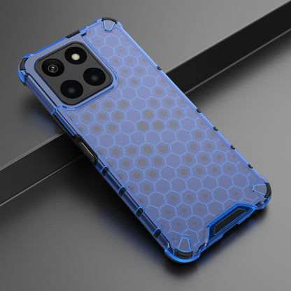 For Honor X6a 4G Case Honeycomb Texture TPU+PC Mobile Phone Cover