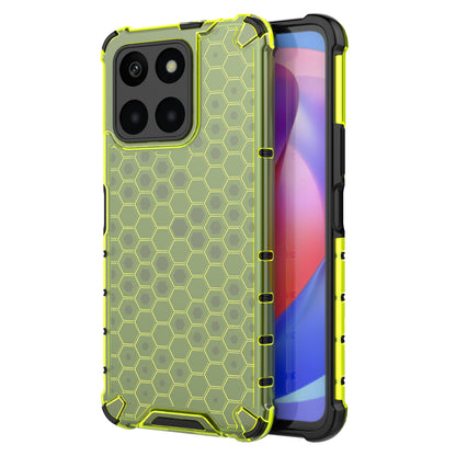 For Honor X6a 4G Case Honeycomb Texture TPU+PC Mobile Phone Cover