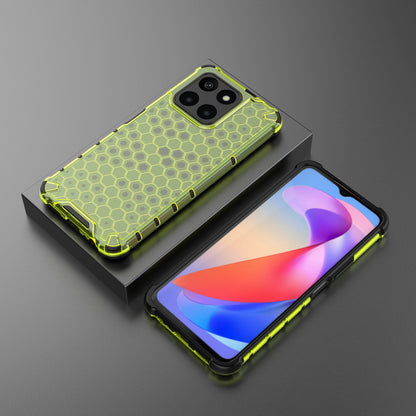 For Honor X6a 4G Case Honeycomb Texture TPU+PC Mobile Phone Cover