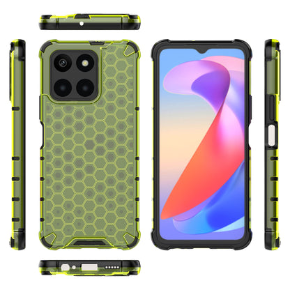 For Honor X6a 4G Case Honeycomb Texture TPU+PC Mobile Phone Cover