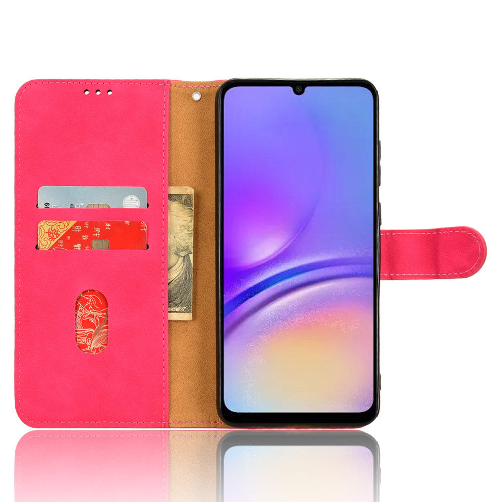 For Samsung Galaxy A05 4G Case Anti-drop Leather Phone Cover Wallet with Stand Function