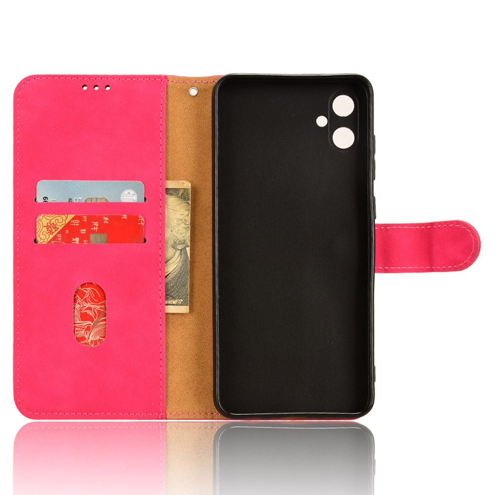For Samsung Galaxy A05 4G Case Anti-drop Leather Phone Cover Wallet with Stand Function