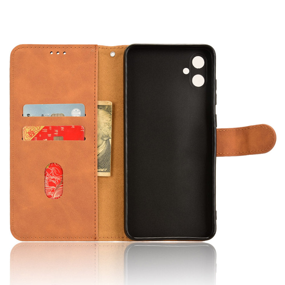 For Samsung Galaxy A05 4G Case Anti-drop Leather Phone Cover Wallet with Stand Function