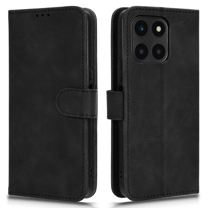 For Honor X6a 4G Case Skin-touch Leather Phone Cover with Wallet Stand