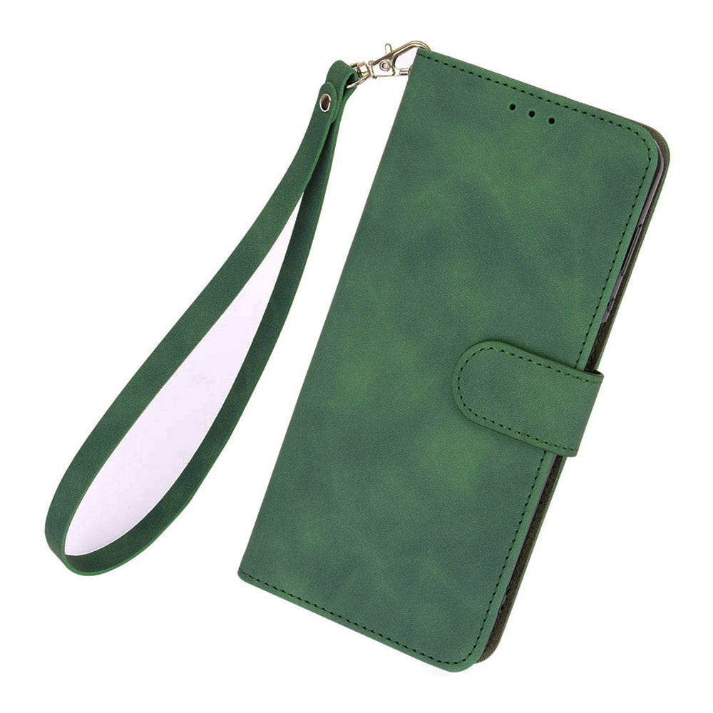 For Honor X6a 4G Case Skin-touch Leather Phone Cover with Wallet Stand