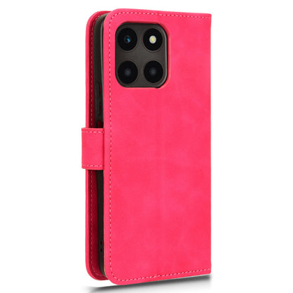 For Honor X6a 4G Case Skin-touch Leather Phone Cover with Wallet Stand