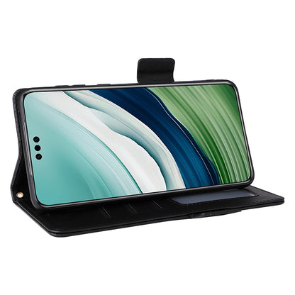For Huawei Mate 60 Cover Litchi Texture Wallet Stand Leather Phone Case with Strap