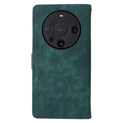 For Huawei Mate 60 Case RFID Blocking Wallet PU Leather Stand Phone Cover with Strap