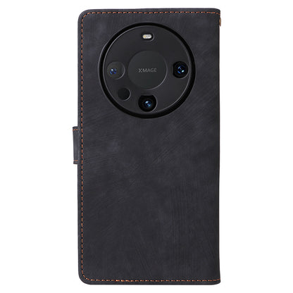 For Huawei Mate 60 Case RFID Blocking Wallet PU Leather Stand Phone Cover with Strap