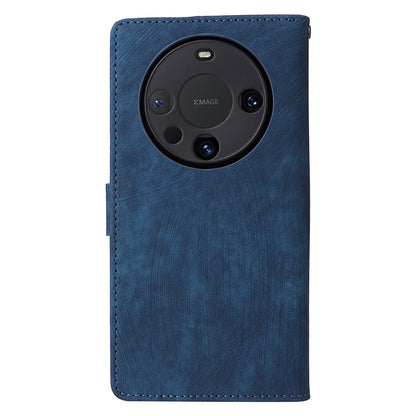 For Huawei Mate 60 Case RFID Blocking Wallet PU Leather Stand Phone Cover with Strap