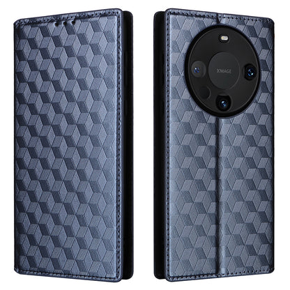For Huawei Mate 60 Pro / Pro+ Cover Rhombus Imprinted Wallet PU Leather Phone Case