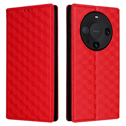 For Huawei Mate 60 Pro / Pro+ Cover Rhombus Imprinted Wallet PU Leather Phone Case