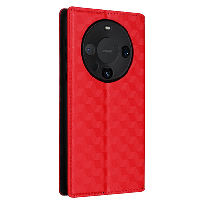 For Huawei Mate 60 Pro / Pro+ Cover Rhombus Imprinted Wallet PU Leather Phone Case