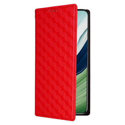 For Huawei Mate 60 Case Rhombus Imprinted PU Leather Wallet Phone Stand Cover