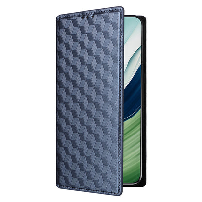 For Huawei Mate 60 Case Rhombus Imprinted PU Leather Wallet Phone Stand Cover