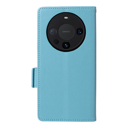 For Huawei Mate 60 Pro / Mate 60 Pro+ Case Leather Wallet Litchi Texture Phone Cover with Strap