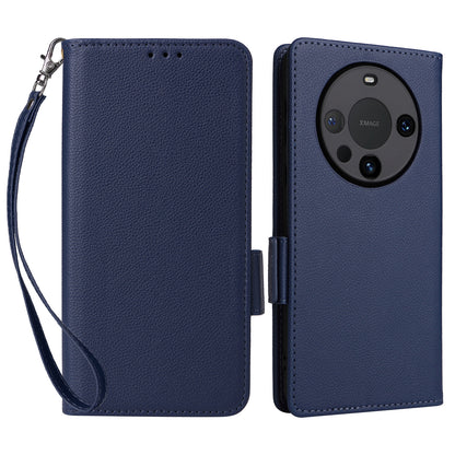 For Huawei Mate 60 Pro / Mate 60 Pro+ Case Leather Wallet Litchi Texture Phone Cover with Strap