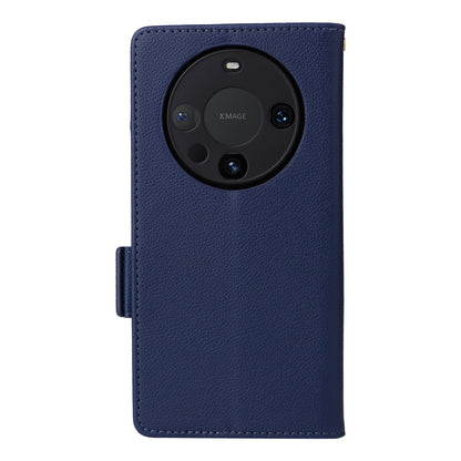For Huawei Mate 60 Pro / Mate 60 Pro+ Case Leather Wallet Litchi Texture Phone Cover with Strap