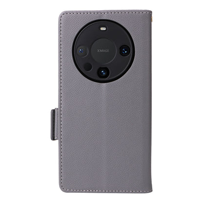 For Huawei Mate 60 Pro / Mate 60 Pro+ Case Leather Wallet Litchi Texture Phone Cover with Strap