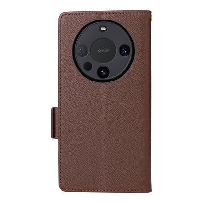For Huawei Mate 60 Pro / Mate 60 Pro+ Case Leather Wallet Litchi Texture Phone Cover with Strap