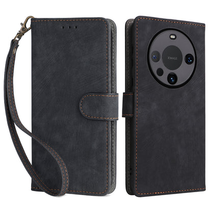 For Huawei Mate 60 Pro / Mate 60 Pro+ Case Leather RFID Blocking Wallet Phone Cover with Strap