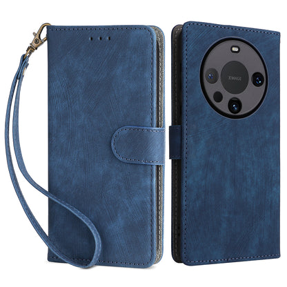 For Huawei Mate 60 Pro / Mate 60 Pro+ Case Leather RFID Blocking Wallet Phone Cover with Strap