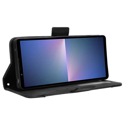 For Sony Xperia 5 V Case Multiple Card Slots Leather Wallet Stand Phone Cover