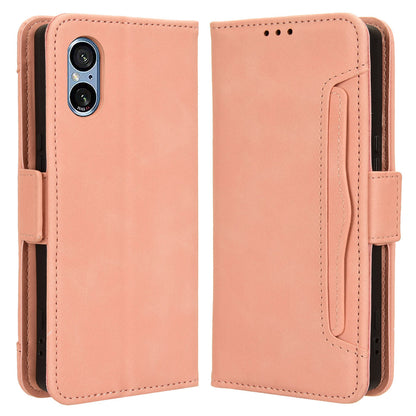 For Sony Xperia 5 V Case Multiple Card Slots Leather Wallet Stand Phone Cover