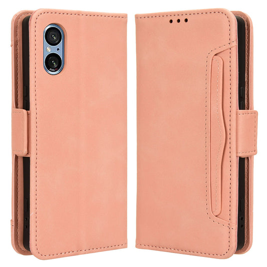For Sony Xperia 5 V Case Multiple Card Slots Leather Wallet Stand Phone Cover