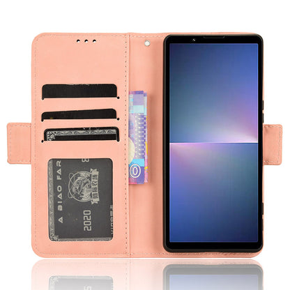 For Sony Xperia 5 V Case Multiple Card Slots Leather Wallet Stand Phone Cover