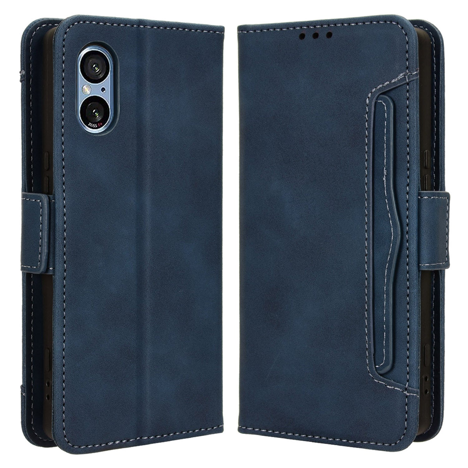 For Sony Xperia 5 V Case Multiple Card Slots Leather Wallet Stand Phone Cover