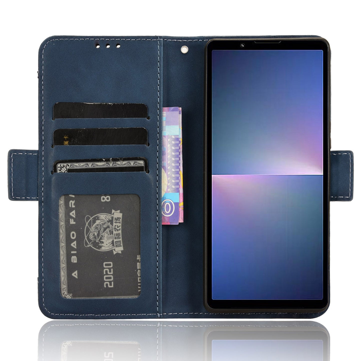 For Sony Xperia 5 V Case Multiple Card Slots Leather Wallet Stand Phone Cover
