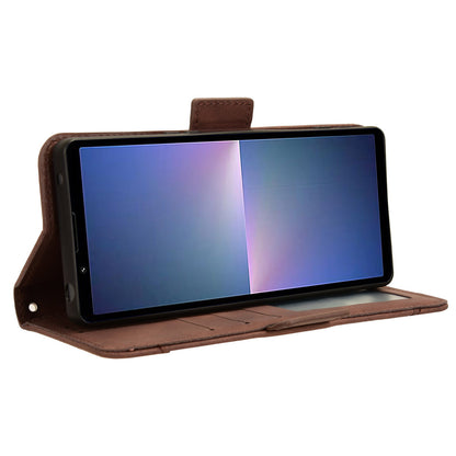 For Sony Xperia 5 V Case Multiple Card Slots Leather Wallet Stand Phone Cover