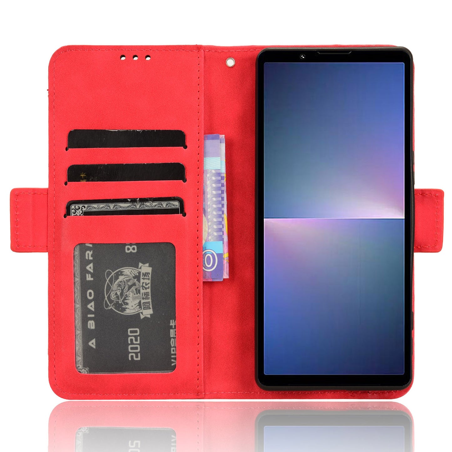 For Sony Xperia 5 V Case Multiple Card Slots Leather Wallet Stand Phone Cover